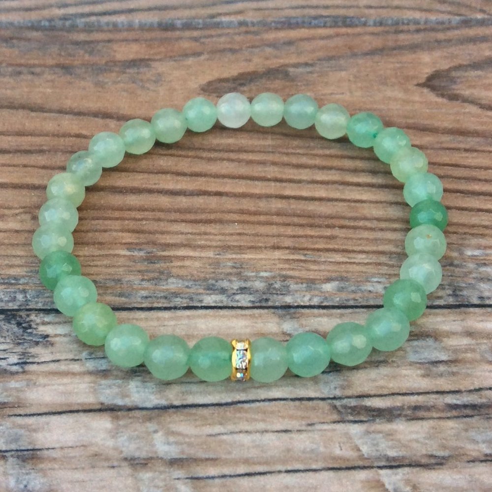 Green Aventurine bracelet, heart chakra, healing bracelet